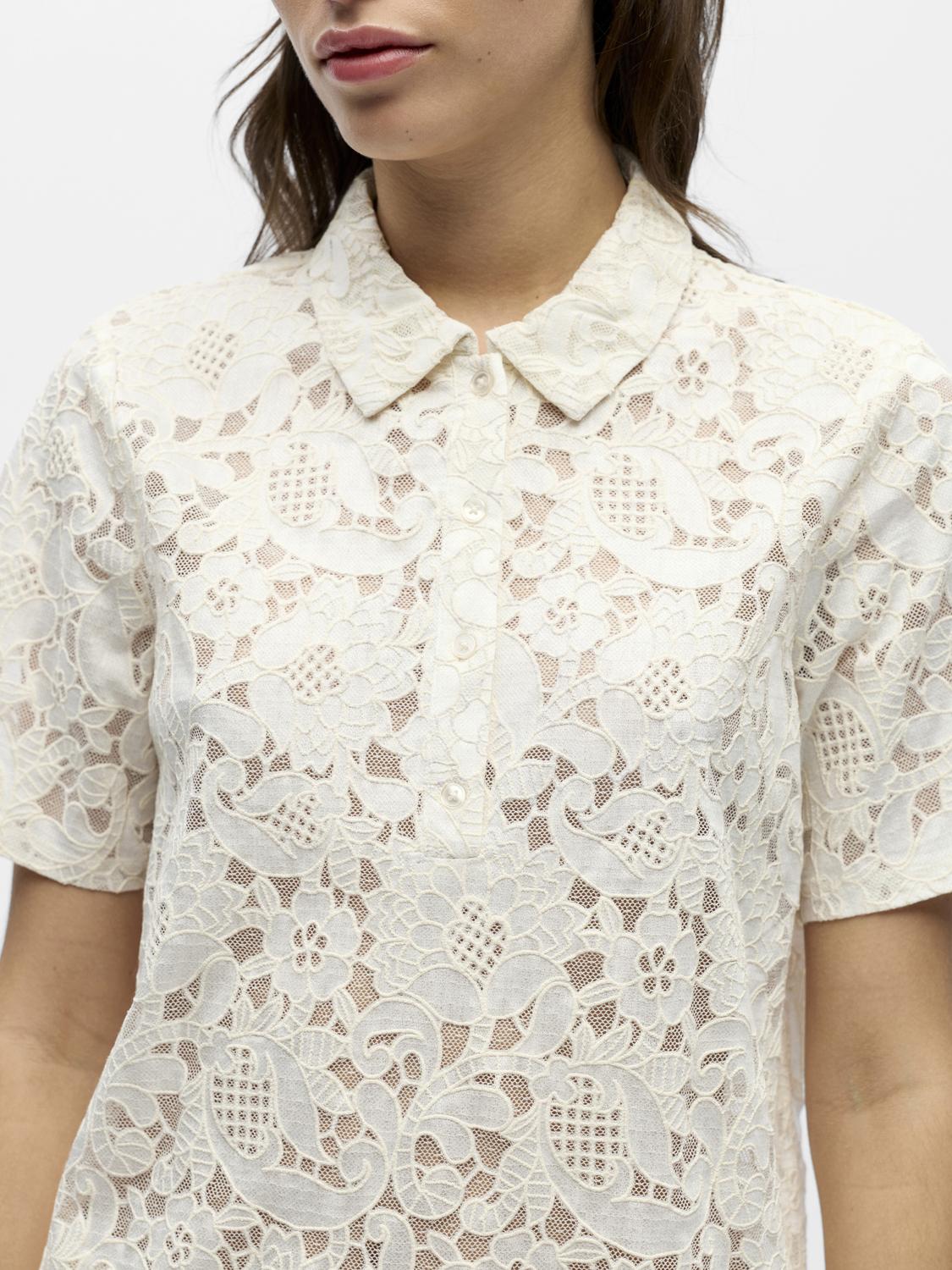 OBJBIANCA Polo-Shirt - White Sand - VERO MODA & VILA Bergvik